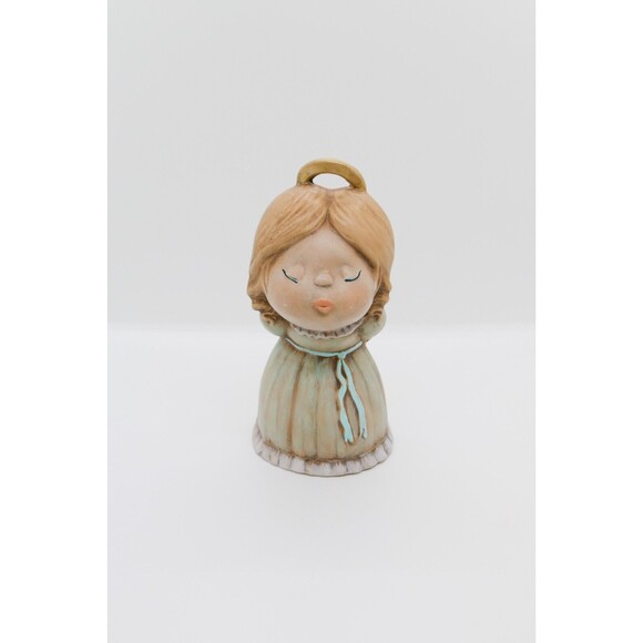 Vintage Handmade Kissing Angels Hand Painted Art Pottery Christmas Holiday RARE - Picture 8 of 11